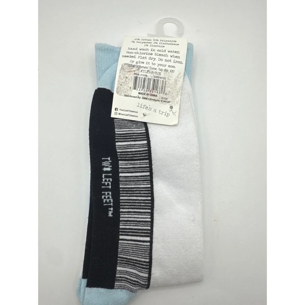 TOMS Stance Two Left Feet Womens Socks Bundle 3 Pairs No Show Crew Size M 8-10.5